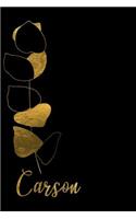 Carson: Personalized Writing Journal for Women - Elegant Black and Gold