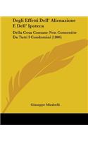 Degli Effetti Dell' Alienazione E Dell' Ipoteca