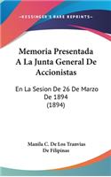 Memoria Presentada a la Junta General de Accionistas