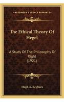 Ethical Theory of Hegel