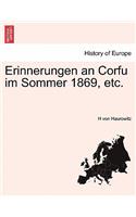 Erinnerungen an Corfu Im Sommer 1869, Etc.