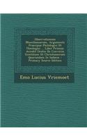 Observationum Miscellanearum, Argumenti Praecipue Philologici Et Theologici ... Liber Primus: Accedit Oratio de Conviciis Gentilium Et Christianorum Quorundam in Iudaeos(Italian)