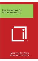 The Meaning of Psychoanalysis