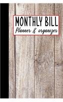 Monthly Bill Planner And Organizer