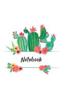NoteBook: Lined Notebook with Cactus Cover Cool Journal, Unique Diary, Bullet Journal, for Writing - 130 Pages - 6 x 9