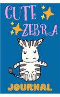 Cute Zebra Journal