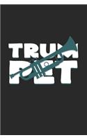 Trumpet: 6x9 Trumpet - dotgrid - dot grid paper - notebook - notes