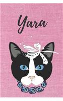 Personalisiertes Notizbuch - Katze Yara: DIN A5, 120 blanko Seiten