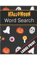 Halloween Word Search Large Print
