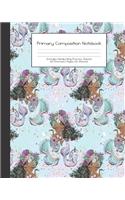 Primary Composition Notebook: Mermaid Adventure Under Sea -Grades K-2 - Handwriting Practice Paper-Primary Ruled With Dotted Midline - 100 Pgs 50 Sheets - Premium - 8x10" -Practi