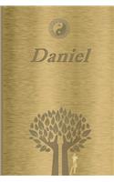 Daniel: Personalized Name Journal/Notebook for Men - Masculine Metal-look Cover with Lined Writing Pages