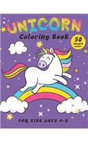Unicorn Coloring Book: 50 Unique Designs for Kids Ages 4-8(2 Coloring and Activity Books for Kids)