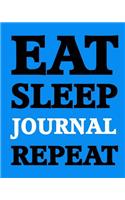 Bullet Dot Grid Journal - Eat Sleep Journal Repeat (Blue-White)