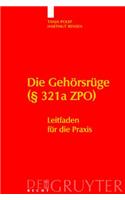 Die Gehorsruge ( 321a Zpo)