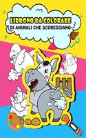 Libro da colorare di animali che scoreggiano
