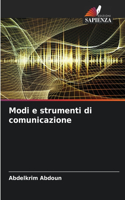 Modi e strumenti di comunicazione