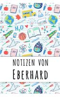 Notizen von Eberhard: Liniertes Notizbuch für deinen personalisierten Vornamen