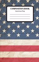 Composition Book American Flag
