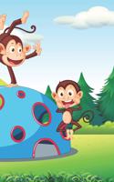 Monkeys Playing on the Playground Blank Lined Notebook