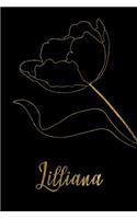 Lilliana: Personalized Writing Journal for Women - Elegant Black and Gold