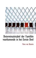Determinatietabel Der Famili N Voorkomende in Het Eerste Deel