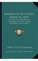 Narrative Of A Visit Made In 1819