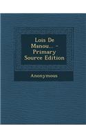 Lois de Manou...