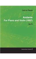 Andante by Gabriel Fauré for Piano and Violin (1897) Op.75