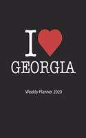 I love Georgia: I love Georgia weekly planner 2020 day planner 2020 53 pages 8.5x11 inches ca. DIN A4