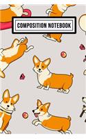 Corgi College Ruled Composition Notebook