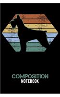 Composition Notebook: Sexy Sunset Schnauzer Lined Notebook Journal Diary 6x9