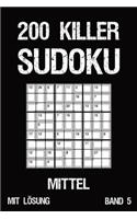 200 Killer Sudoku Mittel Mit Lösung Band 5