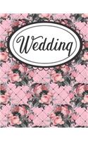 Pink and Black Floral Wedding Planner