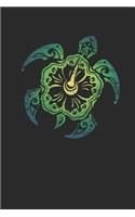 Colored Turtle Totem: Turtles Notebook, Blank Lined (6" x 9" - 120 pages) Animal Themed Notebook for Daily Journal, Diary, and Gift