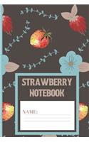 Strawberry Notebook: Strawberry gifts for women, men, kids, and teens: Paco color design Blank notebook/Journal to write in