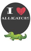 I Heart Alligators: A Cute Alligator Lovers Journal / Notebook / Diary Perfect for Birthday Present or Christmas Gift Great for kids, Teens or Students(6x9 - 110 Blank 