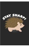 Stay sharp: 6x9 Hedgehogs - dotgrid - dot grid paper - notebook - notes