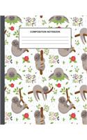 Composition Notebook Sloth
