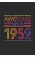 Awesome Since 1952: Graph Ruled Notebook - Journal for Birthday Gift Idea