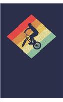 BMX Rider Notebook: Retro Vintage 80s BMX 6 x 9 Dotted Dot Grid Journal Gift for Bmx Riders And Bmx Lovers (108 Pages)