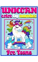Unicorn Color By Number For Teens