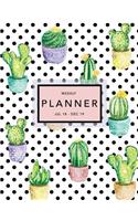 Weekly Planner 2018-2019: Cactus Design - Jul 18 - Dec 19 - 18 Month Mid-Year Weekly View Planner Organizer with Motivational Quotes + To-Do Lists(Weekly View Planners)