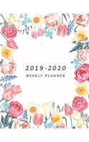 2019-2020 Weekly Planner: Large Two Year Planner with To-Do List (Flower Cover)