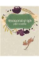 Hexagonal graph paper notebook: 1/4 inch Hexagons Graph Paper Notebooks 120 Pages Large Print 8.5" x 11"