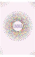 Emma .: Emma personalized dot grid journal notebook. Attractive girly personalized name bright modern stylish journal for girls.