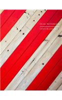 Dual Notebook Lined/Blank Pages: Alternating Lined and Blank Pages for Stories Homework Creative Projects Red and Tan Wood Pattern