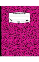 Composition: Sharks All Over Pink Marble Composition Book College Ruled Journal Diary Notebook for boys, girls, kids, students, teachers (Great White Tiger Shark