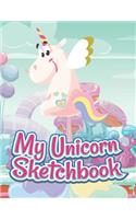 My Unicorn Sketchbook: Blank Unlined Doodle Book V57