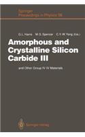 Amorphous and Crystalline Silicon Carbide III