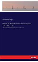 Elemente der Theorie der Funktionen einer complexen veränderlichen Größe